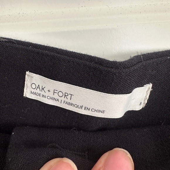 OAK + FORT Elegant Black Wide Leg Trousers - Picture 5 of 5